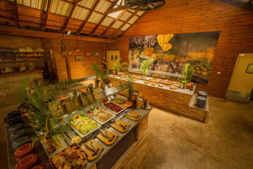 Enjoy a buffet at La Hacienda Park featuring the best of Dominican gastronomy